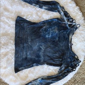 Long sleeve shoulder slit Shirt